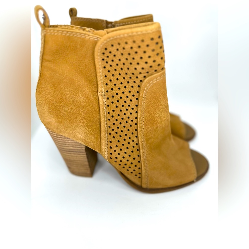Lucky Brand Lakmeh Open Toe Leather Booties size 9